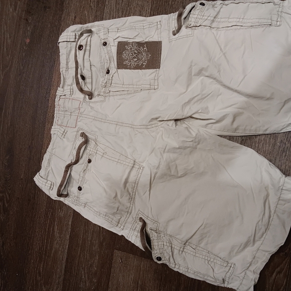 Y2k Marc Ecko Tan Cargo Shorts Size 32 - Picture 4 of 6